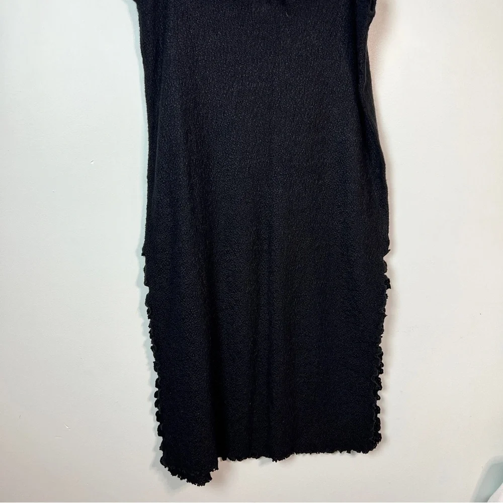 La Mesa Alpaca Wool Bouclé Skirt Black Size Medium Made in Peru
